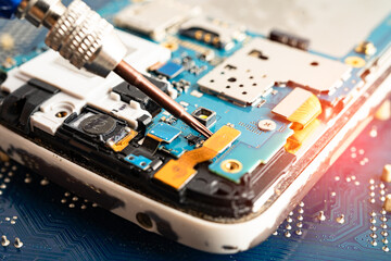 Repairing and upgrade circuit mainboard of notebook, electronic, computer hardware and technology.
