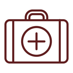 Health Vector Line Maroon Icon Design