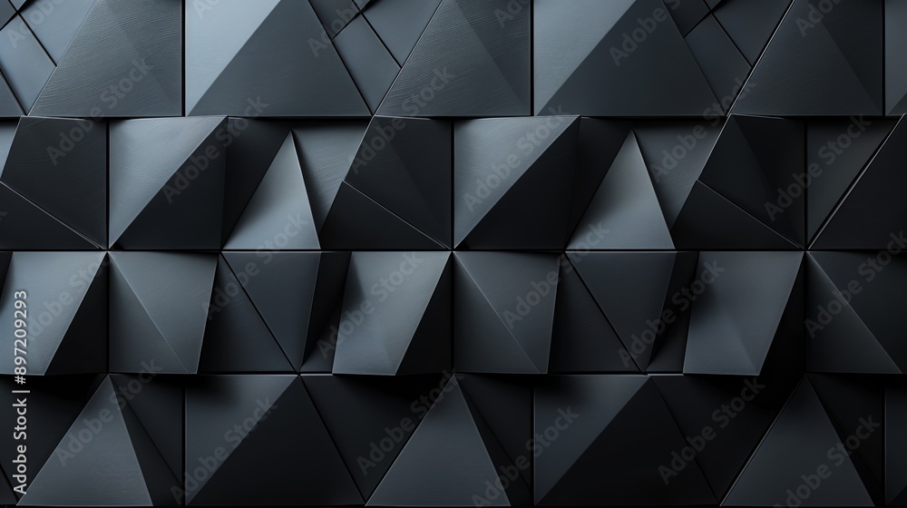 Poster modern and moody background with a raised and recessed triangle pattern, evoking depth and texture