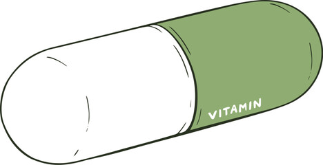 Creative design of pill illustration