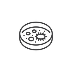 Petri Dish line icon