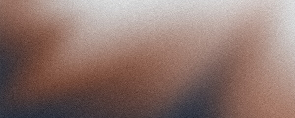 Brown white and dark blue noisy texture dark glowing noise texture. Abstract gradient blurred colorful with grain noise background. retro banner poster cover design