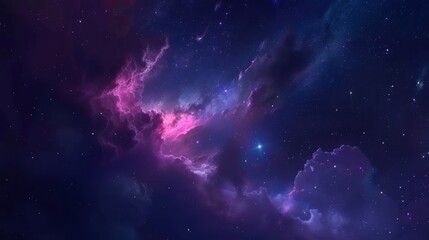 Fototapeta premium Cosmic Clouds and Glimmering Stars