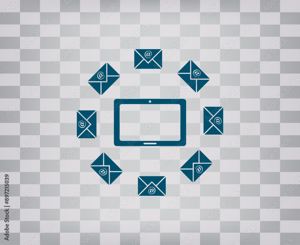 Poster vector icon on gray background with gradient