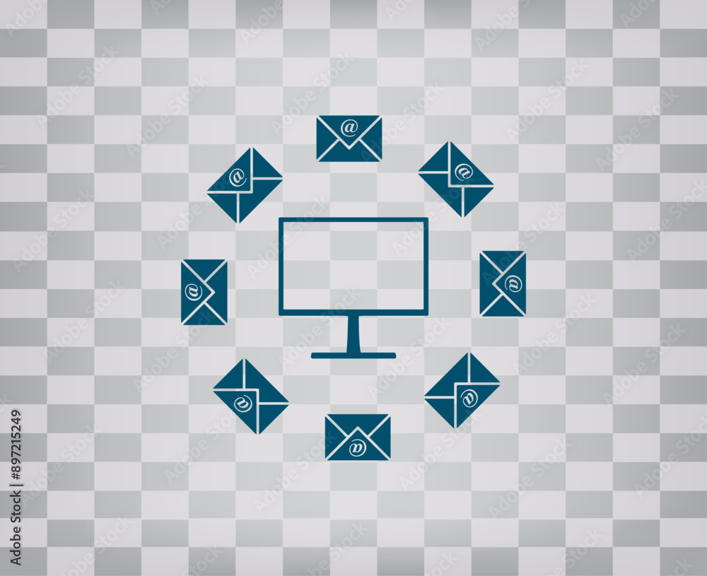Poster vector icon on gray background with gradient