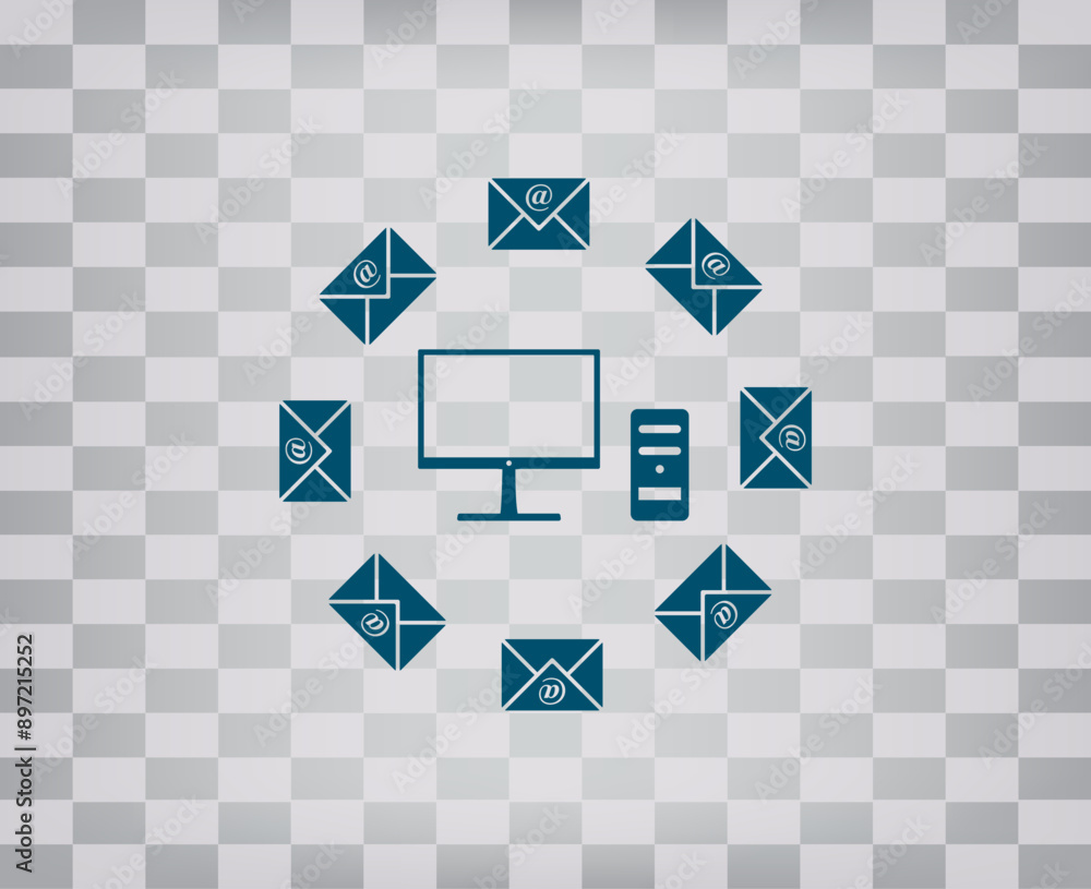 Poster vector icon on gray background with gradient