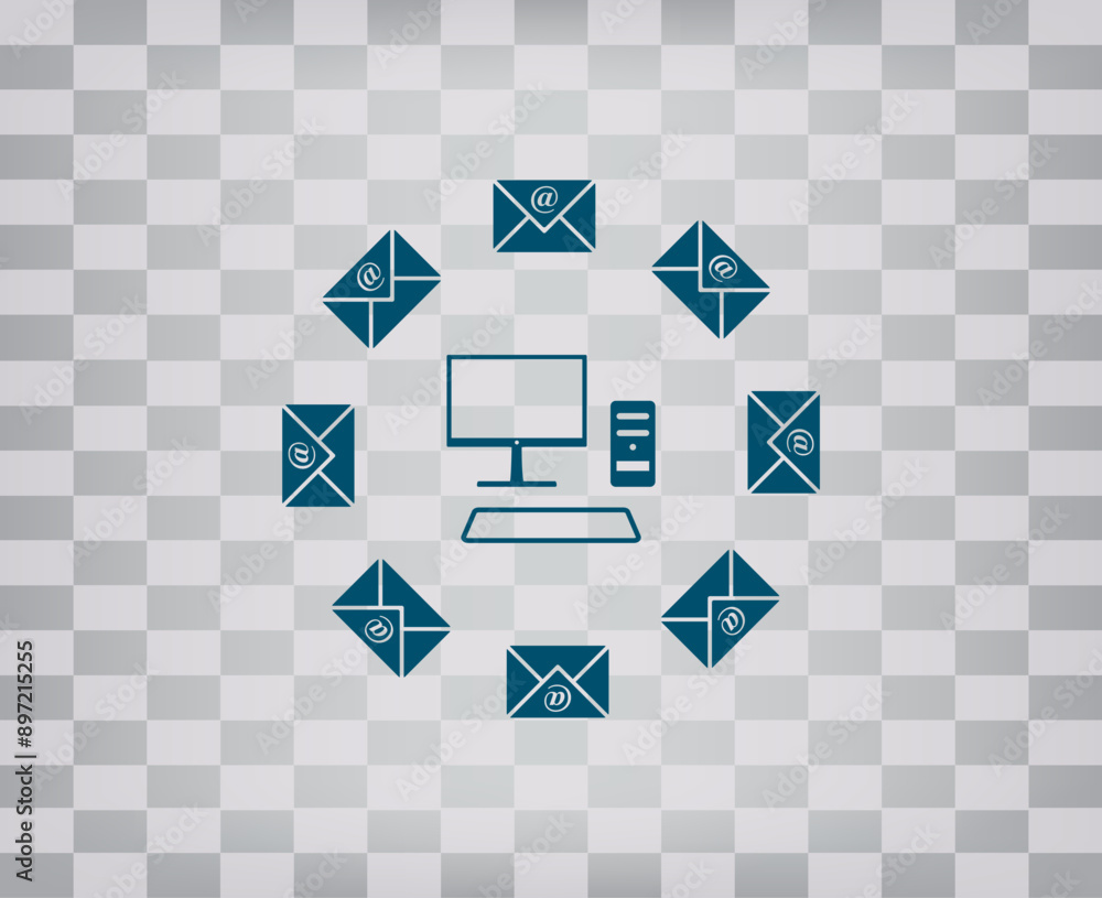 Poster vector icon on gray background with gradient