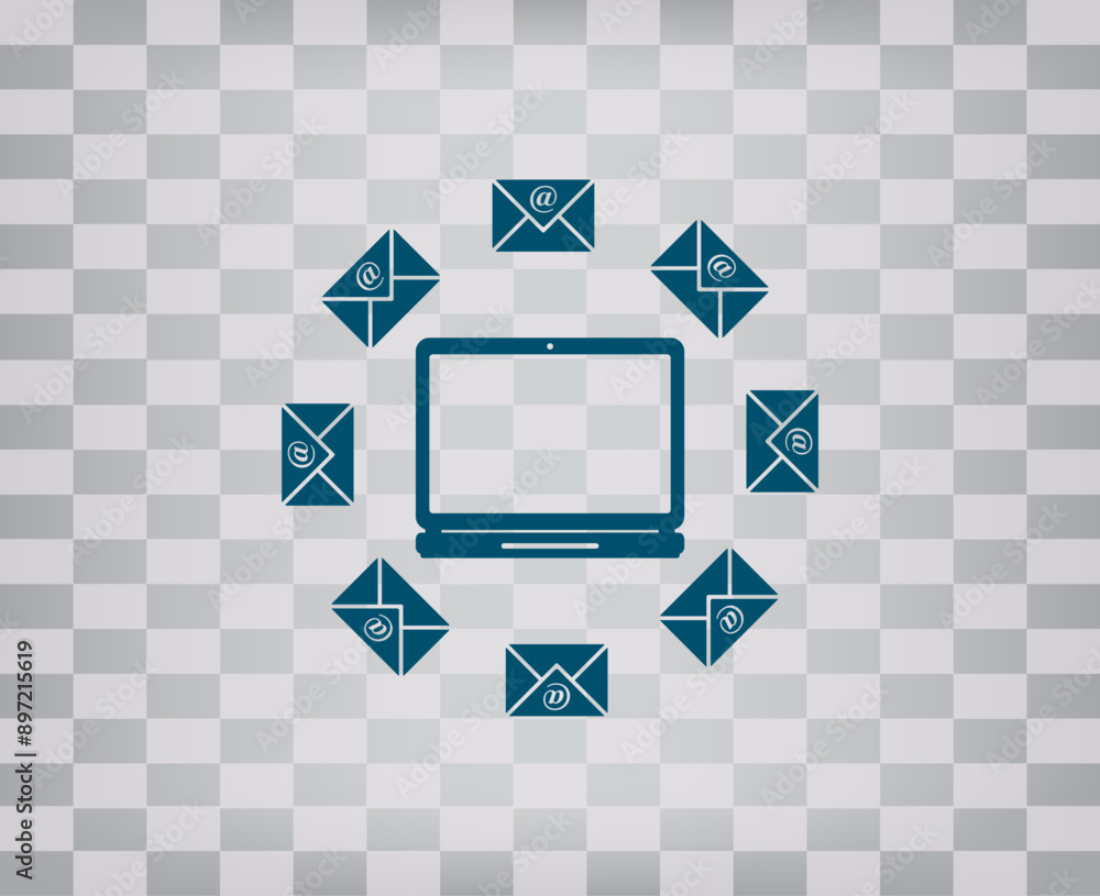 Poster vector icon on gray background with gradient