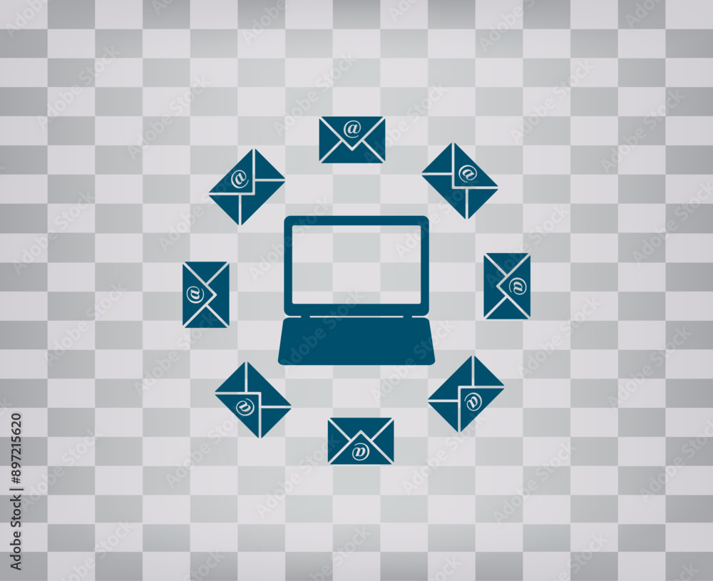 Poster vector icon on gray background with gradient