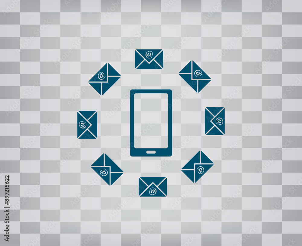 Poster vector icon on gray background with gradient