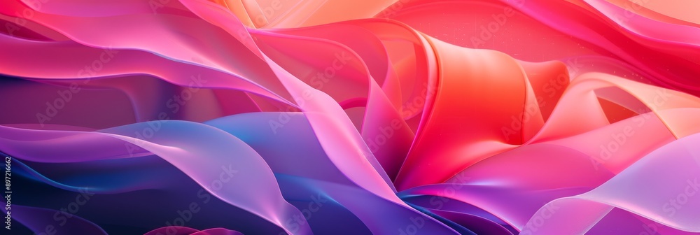 Aufkleber a captivating abstract image featuring a blend of soft and vibrant flowing colors, creating a dynami