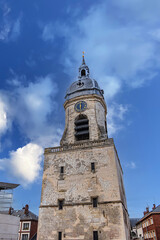 The Belfry in Amiens (Le Beffroi d'Amiens, dating from 15C). Le Beffroi d'Amiens is a UNESCO World Heritage site. Amiens, Picardy, Somme, France.