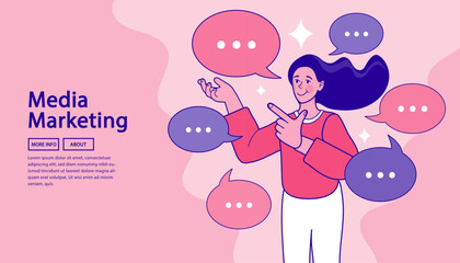 illustration of a couple with balloons