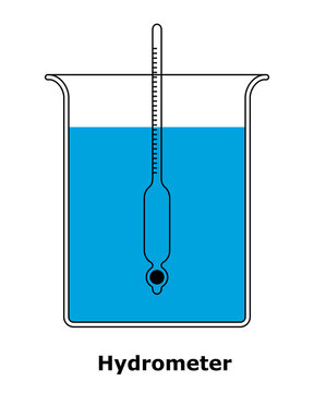 Hydrometer, vector illustration isolated on white