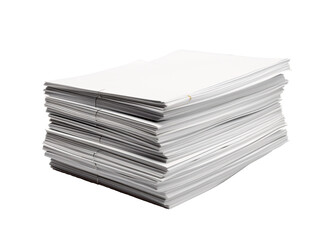 a stack of white papers