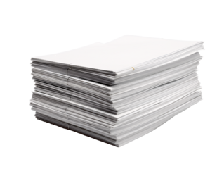a stack of white papers