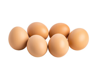 a group of eggs on a white background