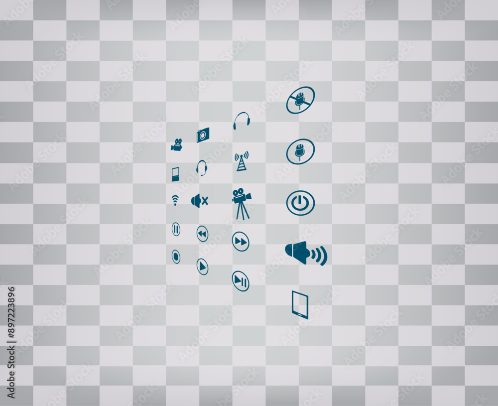 Poster vector icon on gray background with gradient