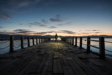 Obraz premium pier at dusk