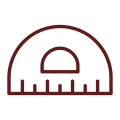 Measuring Utensils Vector Line Maroon Icon Design