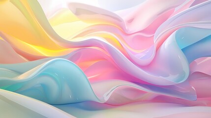 Minimalistic background with flowing abstract lines in light pastel joues, ideal for videos and presentations	