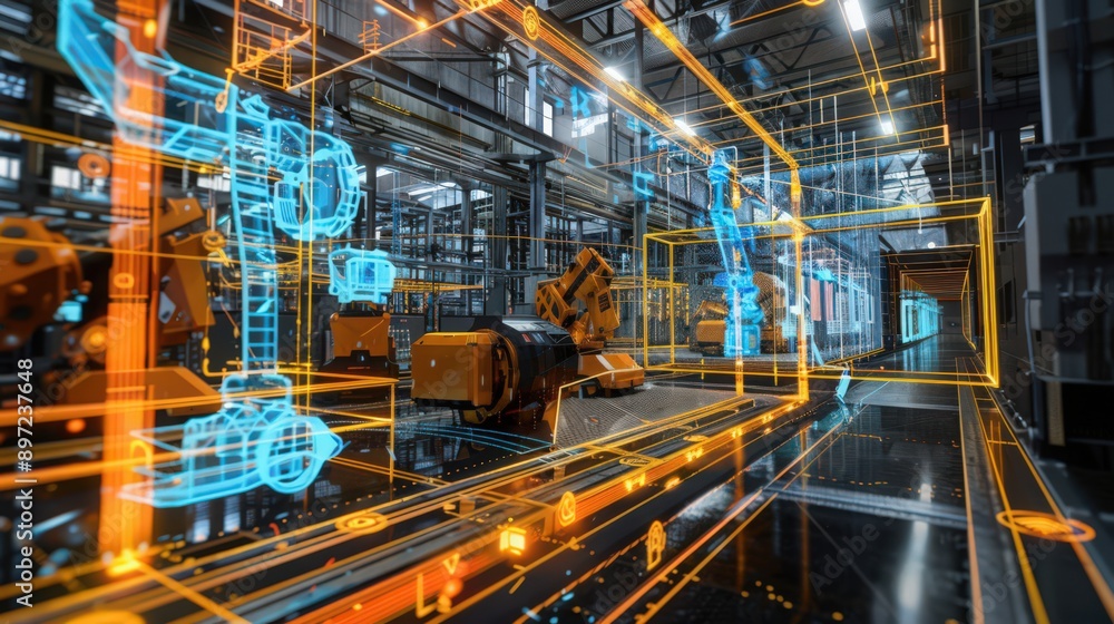 Poster investigate the role of digital twins in factory operations, where virtual replicas enable real-time
