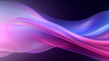 Fototapeta premium Abstract waves of pink, purple, and blue colors on a dark background, creating a serene, dreamy atmosphere