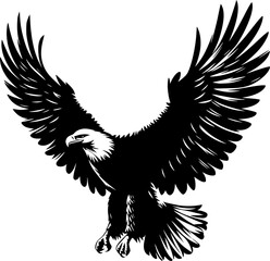 Eagle silhouette vector
