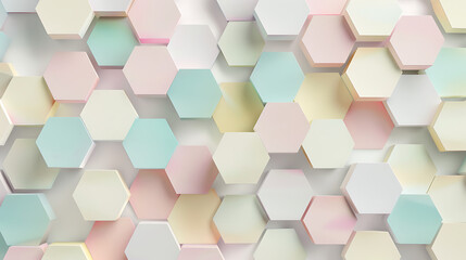 a colorful pattern of hexagons