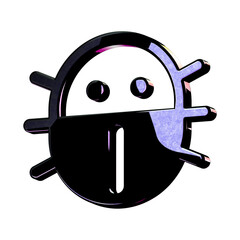 A stunning 3D icon with an elegant space texture perfect for adding sophistication to any project