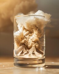 Shot glass with desert sandstorm