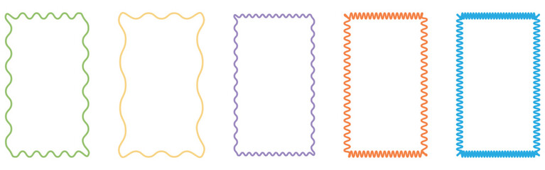 Color squiggle frames set