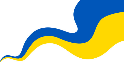 The Ukrainian flag is waving on a transparent background. Independence Day of Ukraine. Standing with Ukraine. Vector illustration