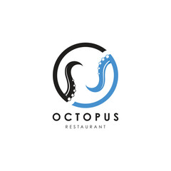 Octopus logo design idea with creative abstract concept