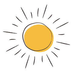 シンプルでおしゃれな太陽のイラスト