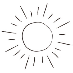 シンプルでおしゃれな太陽のイラスト
