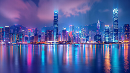 Fototapeta premium 夕暮れの美しい都市