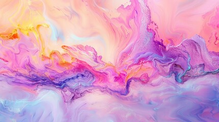 Flowing and mixing ink in water creating vibrant abstract shapes