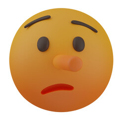 3d render  Lying Face  illustration