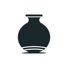 vase pot plant logo vector illustration template design