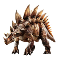 Obraz premium A detailed illustration of a dinosaur with spikes, showcasing its unique armor and fierce appearance, perfect for creative projects.