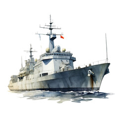 Military Naval Ship Clipart Illustration