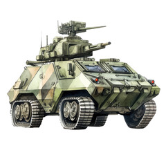 Military Armored Fighter Carrier Clipart Illustration