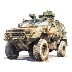 Military Combat Engine Clipart Illustration