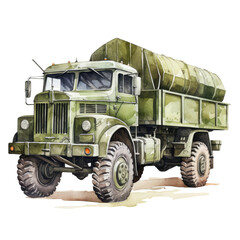 Military Transport Truck Clipart Illustration