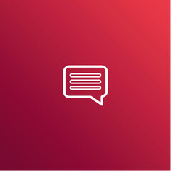 Chat bubble icon flat vector design