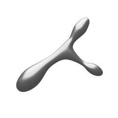 Chromed liquid metal 3d illustration. Abstract Metallic Liquid 3D Illustration