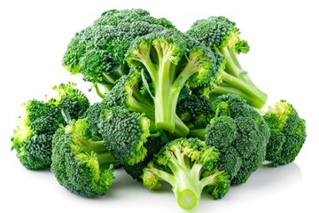 Fresh broccoli cabbage isolated on white background. Healthy green vegetables concept