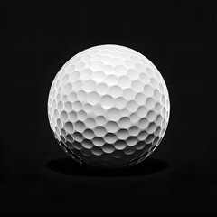 golf ball Realistic vector on black background