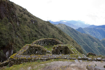 Peru  Wnay Wuayna on a cloudy autumn day